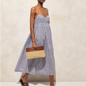 J. Crew Red and Blue Floral Voile Sundress in Poppy